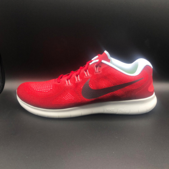 Nike Other - Men's Nike Free RN 2017 Running Shoes Red/White